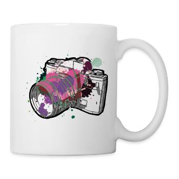 Farb-Splash-Kamera - Tasse - Weiß - Rechts