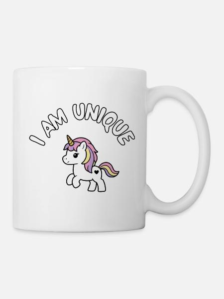 Ich bin einzigartig Einhorn - Tasse - Weiß