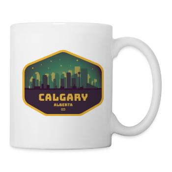 Calgary Skyline Gold - Tasse - Weiß - Rechts