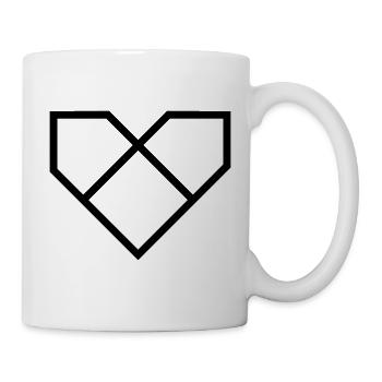 Printstream Herz - Tasse - Weiß - Rechts
