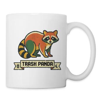 Retro Panda Trash Panda Design - Tasse - Weiß - Rechts