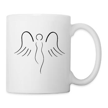 angel curvy black - Tasse - Weiß - Rechts