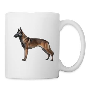 Malinois in eleganter Silhouette - Tasse - Weiß - Rechts