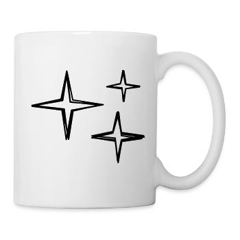 Funkeln handgezeichnet - Tasse - Weiß - Rechts