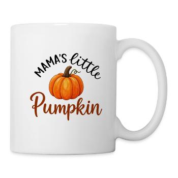 Mamas little Pumpkin - Kürbis Schriftzug - Tasse - Weiß - Rechts