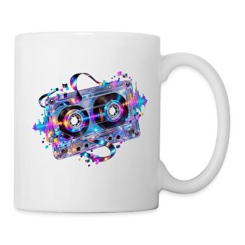 Neon Kassette - Tasse - Weiß - Rechts