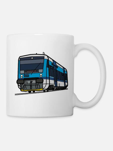 Train RegioSpider CD 841 – Linienzeichnung - Tasse - Weiß