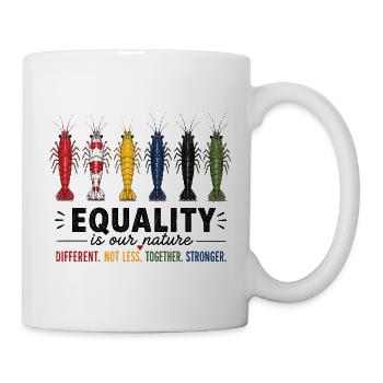 Equality Garnelen Vielfalt - Tasse - Weiß - Rechts