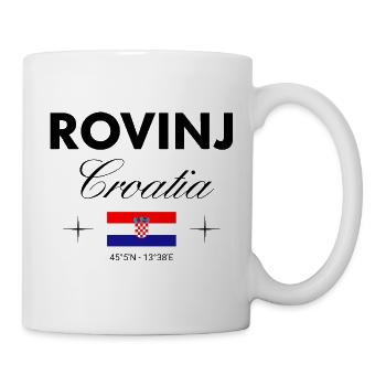 Rovinj Kroatien Koordinaten Reise Souvenir - Tasse - Weiß - Rechts