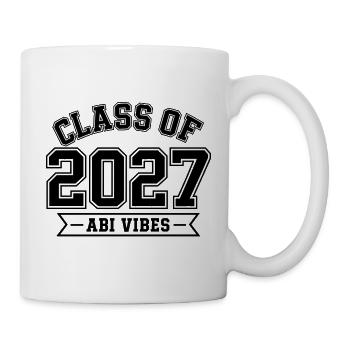 ABI 2027 – Abschlussjahrgang Varsity Style - Tasse - Weiß - Rechts