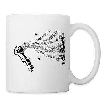Musiknoten Musik Musiker Notenschlüssel Noten - Tasse - Weiß - Rechts