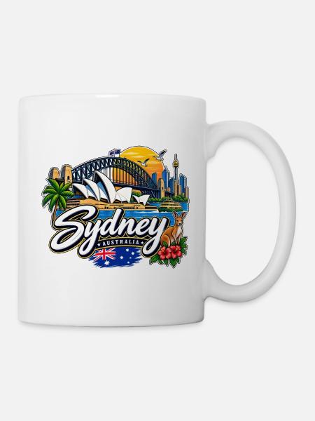 Sydney – Harbour, Skyline & Australia - Tasse - Weiß