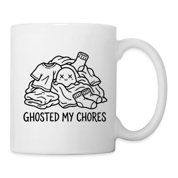 Ghosted My Chores - Cute Ghost Laundry Pile  - Tasse - Weiß - Rechts