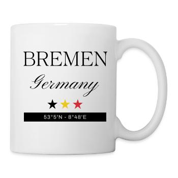 Bremen Deutschland Souvenir – Reise minimalistisch - Tasse - Weiß - Rechts