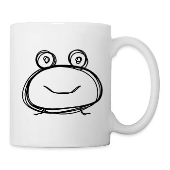 Frosch handgezeichnet - Tasse - Weiß - Rechts