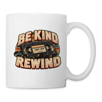 Be Kind Rewind – Vintage-VHS - Tasse - Weiß - Rechts