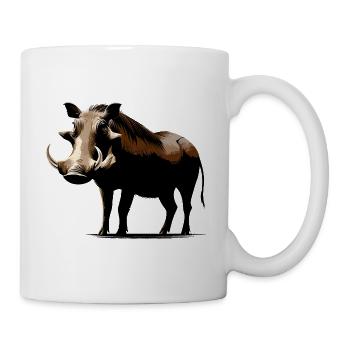 Warzenschwein - Tasse - Weiß - Rechts