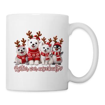 Rentier Kuschelcrew Winterzeit - Tasse - Weiß - Rechts