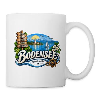Bodensee – Natur, Wasser & Lebensfreude - Tasse - Weiß - Rechts