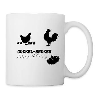 Gockel-Broker - Tasse - Weiß - Rechts
