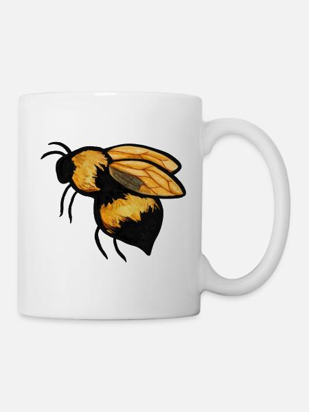 Aquarell Bee Burst - Tasse - Weiß