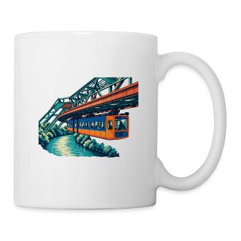 Wuppertaler Schwebebahn Retro - Tasse - Weiß - Rechts