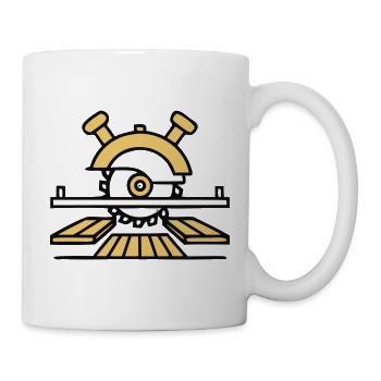 Tischkreissaege Holz Logo - Tasse - Weiß - Rechts