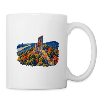 Drachenfels Expressionistisch - Tasse - Weiß - Rechts