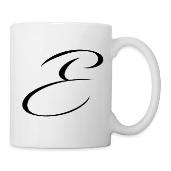 Name mit E Initiale für Emma Emilia Elias Emil - Tasse - Weiß - Rechts
