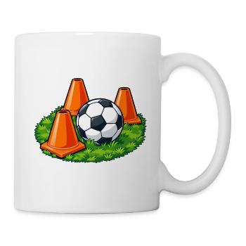 Fußball-Trainingskegel - Tasse - Weiß - Rechts