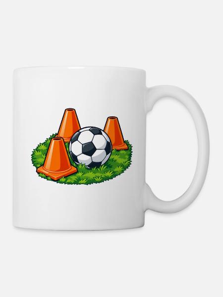 Fußball-Trainingskegel - Tasse - Weiß