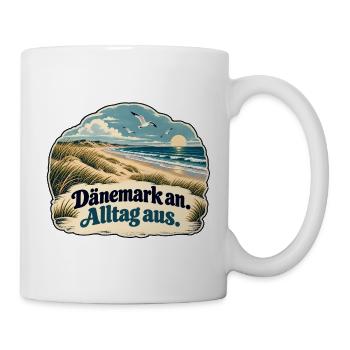Dänemark Strand Vintage - Tasse - Weiß - Rechts