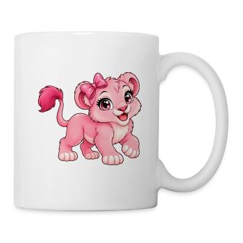 Kawaii Pink Lioness - Tasse - Weiß - Rechts