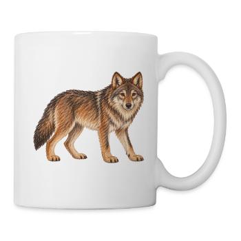 Wolf - Tasse - Weiß - Rechts