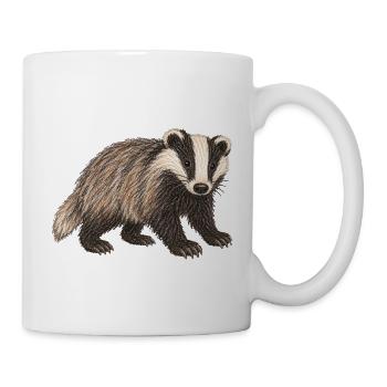 Rasieren, Pinselzeichnen strukturierter Bleistift - Tasse - Weiß - Rechts