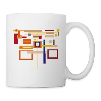 Architektur Muster / Farben Abstrakt - Tasse - Weiß - Rechts