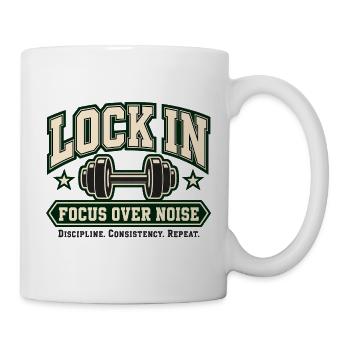 Lock In – Fokus statt Lärm - Tasse - Weiß - Rechts