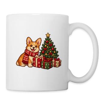 Corgi Weihnachtsglanz - Tasse - Weiß - Rechts