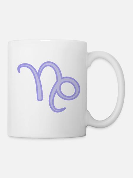 Steinbock Tierkreiszeichen Pastel Lila - Tasse - Weiß