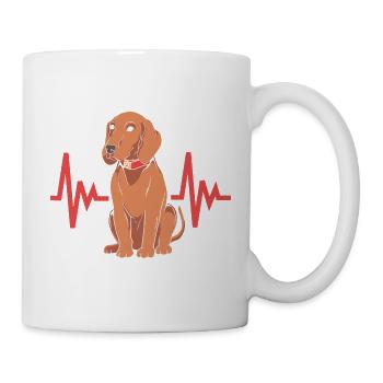 Redbone Coonhound - Tasse - Weiß - Rechts