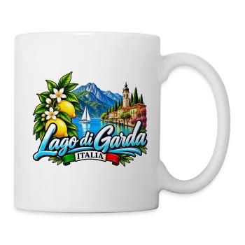 Lago di Garda – Italien, See & Dolce Vita - Tasse - Weiß - Rechts