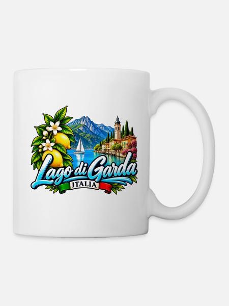 Lago di Garda – Italien, See & Dolce Vita - Tasse - Weiß
