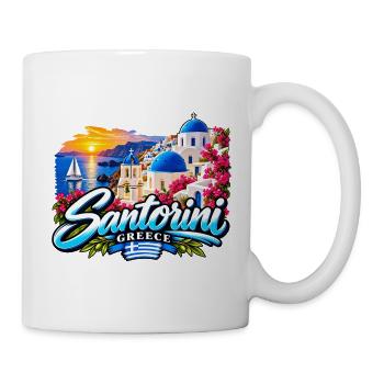 Santorini Greece – Aegean Island Paradise - Tasse - Weiß - Rechts