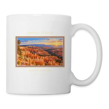 Vereinigte Staaten Bryce Canyon Vintage Reisemarke - Tasse - Weiß - Rechts