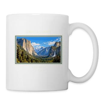 Vereinigte Staaten Yosemite Vintage Reisemarke - Tasse - Weiß - Rechts