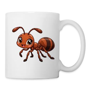 Ameise Kawaii Style – Süßes kleines Insekt - Tasse - Weiß - Rechts