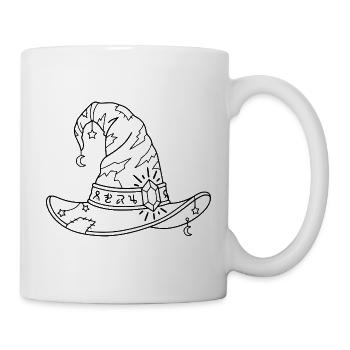 Hexenhut-Umriss Halloween Spooky Season Magic Co - Tasse - Weiß - Rechts