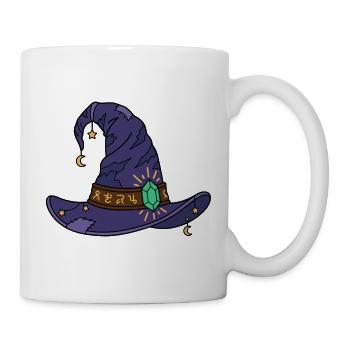Vintage-Hexenhut-Halloween-Gruselsaison - Tasse - Weiß - Rechts