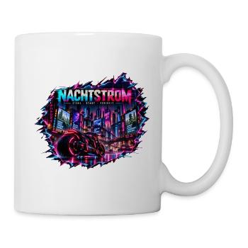 Nachtstrom Neon City - Tasse - Weiß - Rechts