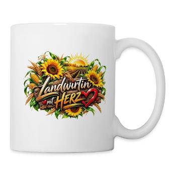 Ländwirtin mit Herz - Tasse - Weiß - Rechts